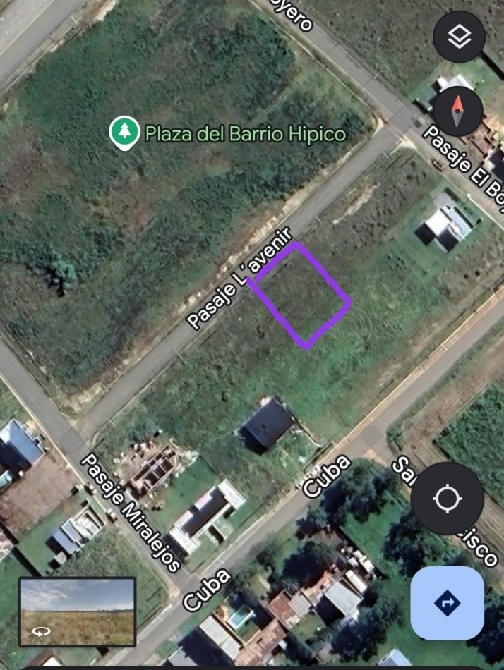 Venta de Lote en Loteo Hipodromo -  Medidas: 15,50 x 25 m